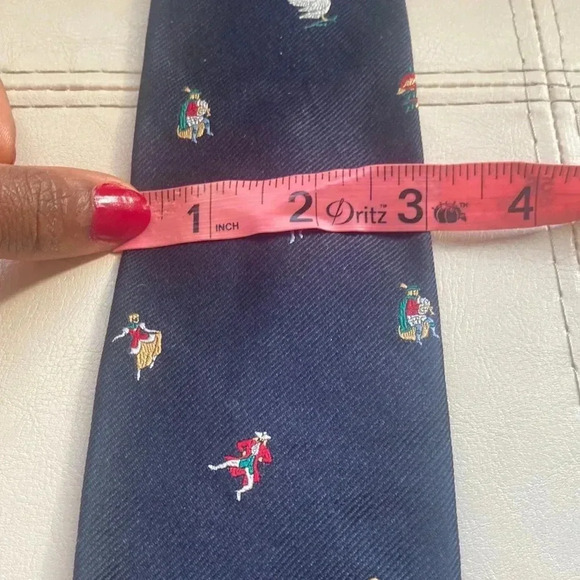 Ben Silver All Silk Handmade Pure English Silk Navy Blue Tie - Picture 4 of 6